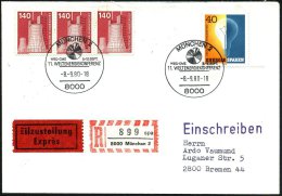 8000 MÜNCHEN 2/ WEC-CME/ 11. WELTENERGIEKONFERENZ 1980 (8.9.) SSt Auf Passender 40 Pf. Energiesparen U. 2x 140... - Other & Unclassified