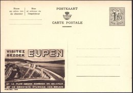 BELGIEN 1954 1,20 F. Reklame-P Oliv: EUPEN/..DE GROOTSTE STUWDAM.. = Eupen-Talsperre , Fläm. Titel Oben,... - Other & Unclassified