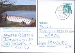 3593 EDERTAL 1/ C 1978 1K Auf Ortsgleicher 40 Pf. BiP Burgen, Grün: Edersee-Talsperre , Bedarf!, Seltene... - Other & Unclassified