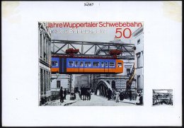 B.R.D. 1976 50 Pf. "75 Jahre Wuppertaler Schwebebahn", Orig. Alternativ-Künstler-Entwurf Von Prof. Froitzheim... - Other & Unclassified