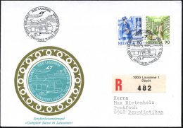 SCHWEIZ 1988 (Sept.) SSt: 1000 LAUSANNE..TRANSPORT PUBLICS 2000 (Nachverkehr-Kongr) Abb: Tram, Bus, E-Lok Etc... - Other & Unclassified
