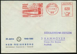 69 HEIDELBERG 1/ Schnell/ Sicher/ Bequem/ HSB/ HEIDELBERGER/ STRASSEN.u.BERGBAHN AG 1965 (11.8.) Dekorat. AFS =... - Other & Unclassified