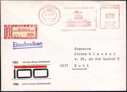 501 ERFURT/ 100 Jahre Erfurter Straßenbahn/ VEB..Verkehrsbetriebe 1983 (13.5.) AFS 020 Pf. = Pferde-Tram,... - Other & Unclassified