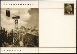 TSCHECHOSLOWAKEI 1947 1,20 Kc. BiP Benesch, Braun: HOHE TATRA = Seilbahn Mit Pylon , Ungebr. (Mi.P 98/13) - Other & Unclassified