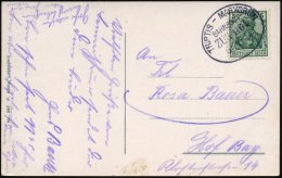 TRIPTIS-MARXGRÜN/ BAHNPOST/ ZUG 1164 1914 (6.4.) Bahn-Oval = Nebenstrecke! , Klar Gest. Color-Ak.... - Other & Unclassified