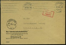 (24) HAMBURG 1/ C 1945 (22.11.) BdMa.StrichSt + Roter Ra2: Gebühr/bezahlt A. Vordr.Bf.: Der... - Other & Unclassified