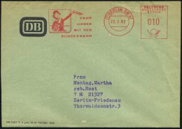 (1) BERLIN SW 61/ FAHR/ LIEBER/ MIT DER/ BUNDESBAHN 1962 (22.2.) AFS (winkende Frau Am Abteilfenster) Rs. Abs.-4L:... - Other & Unclassified