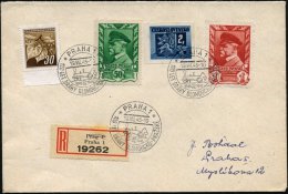 TSCHECHOSLOWAKEI 1945 (19.8.) SSt.: PRAHA 1/1845 1945/100 LET DRAHY OLOMUCKO - PRAZSSKE = 100 Jahre Eisenbahn... - Sonstige & Ohne Zuordnung