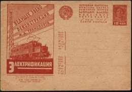 UdSSR 1931 10 Kop. BiP Arbeiter, Rot: Das Führende Glied..des Eisenbahntransports: Die Elektrifizierung =... - Other & Unclassified