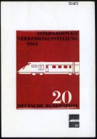 B.R.D 1965 20 Pf. "Internat. Verkehrsausstellung IVA" ,München, Orig. Alternativ-Entwurf Von Prof. Froitzheim... - Other & Unclassified