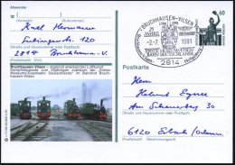 2814 BRUCHHAUSEN-VILSEN 1/ 25 JAHRE/ ERSTE MUSEUMS-EISEN-/ BAHN.. 1991 (2.7.) SSt = Dampflok Auf Orts- U. Motivgl.... - Other & Unclassified