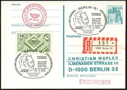 1000 BERLIN 12/ WERNER/ V.SIEMENS/ 100 JAHRE/ Elektr./ Eisenbahn/ 1879 1979 SSt = Siemens-Kopfbild + RZ: 1000... - Other & Unclassified