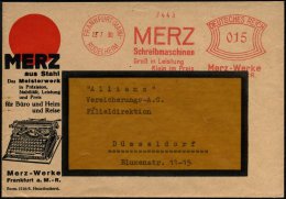FRANKFURT (MAIN)-/ RÖDELHEIM/ MERZ/ Schreibmaschinen../ Merz-Werke 1930 (14.7.) AFS , Klar Gest., Dekorat.... - Other & Unclassified