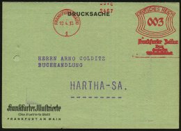 FRANKFURT (MAIN)/ 1/ Frankfurter Zeitung.. 1933 (12.4.) AFS Aus Dem NS-Machtübernahme-Jahr, V O R  Dem Neuen... - Other & Unclassified