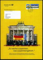 B.R.D. 2009 (14.9.) DUB 90 C. Blumen + 55 C. Schloß Bellevue: "Es Wächst Zusammen.." = Brandenburger Tor... - Other & Unclassified