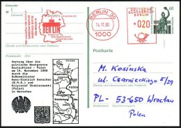 BERLIN 1990 (14.11.) Amtl. P 60 Pf. Bavaria + Zudruck: Vertrag über Die Polnische Westgrenze Am 14.... - Other & Unclassified