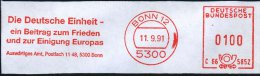 5300 BONN 12/ C66 5852/ Die Deutsche Einheit-/ Ein Beitrag../ ..zur Einigung Europas/ Auswärt.Amt 1991 (11.9.)... - Other & Unclassified