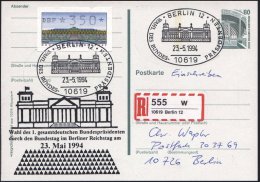 10619 BERLIN 12/ WAHL DES BUNDES-PRÄSIDENTEN 1994 (23.5.) SSt A. Amtl. P 80 Pf. + Zudruck: Wahl 1.... - Other & Unclassified