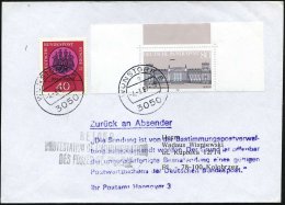 3050 WUNSTORF 6/ A 1987 (4.3.) 1K Auf 80 Pf. Reichstag Aus Block U.a. , Schw. Polnischer RETOUR-3L + Viol.... - Other & Unclassified