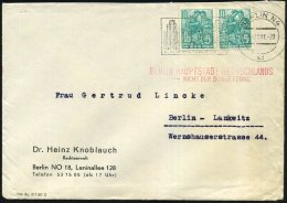 BERLIN N4/ Ad/ BERLIN-HAUPTSTADT DER DDR 1961 (Okt.) MWSt = Stalinallee + Roter Westberlinen 2L: BERLIN -... - Other & Unclassified