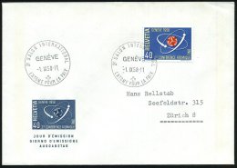 SCHWEIZ 1958 (1.9.) SSt: GENEVE/2e. SALON INTERNATIONAL/ L´ATOME POUR LA PAIX (= UNO-Atom-Konferenz Für... - Other & Unclassified