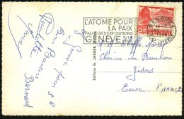 SCHWEIZ 1958 (Aug.) MWSt.: GENEVE 1/L´ATOME POUR/LA PAIX/PALAIS DES EXPOSITIONS.. = ATOM FÜR DEN... - Other & Unclassified