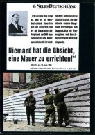 BERLIN 1961 (ca.) Colorierte Ak.: "Niemand Hat Die Absicht, Eine Mauer Zu Errichten!" (= Ulbricht + Zitat,... - Other & Unclassified