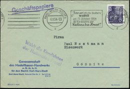 KARL-MARX-STADT 4/ A/ Jeder Patriot.Deutsche/ Wählt/ Am 17.Okt.1954/ Die Kandidaten D./ Nationalen Front! 1954... - Other & Unclassified