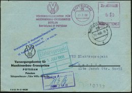 15 POTSDAM/ VH..FÜR/ MASCHINANBAU.. 1966 (11.7.) Lila ZKD-AFS Postalia + Viol. ZKD-HdN: Richtige... - Other & Unclassified