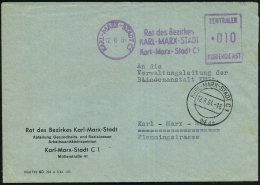 KARL-MARX-STADT C1/ Rat Des Kreises.. 1964 (12.6.) Lila ZKD-AFS + 2K: KARL-MARX-STADT C 1/ad , Dienstbf.: Rat Des... - Other & Unclassified