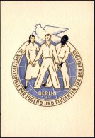 D.D.R. 1951 (3.8.) Weltjugend-Festspiele, Kompl. Satz (Mi.289/92) + ET-SSt.: BERLIN/b/III. WELTFESTSPIELE DER... - Other & Unclassified