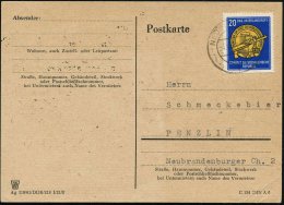 NEUSTRELITZ 2/ L 1961 (4.12.) 2K Auf FDJ-Spendenmarke 20 Pf. "DAS VATERLAND RUFT/..FDJ/SCHÜTZT DIE... - Other & Unclassified