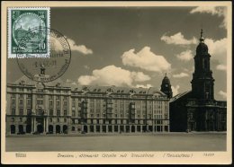 DRESDEN-BAD WEISSER HIRSCH/ Gemäldegalerie.. 1957 (9.4.) HWSt Auf 10 Pf. Dresden Altmarkt Mit Kreuzkirche ,... - Other & Unclassified