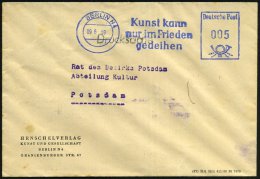 BERLIN N4/ Kunst Kann/ Nur Im Frieden/ Gedeihen 1959 (9.6.) Blauer AFS = DDR-Dienstfarbe , Dienst-Bf.:... - Other & Unclassified