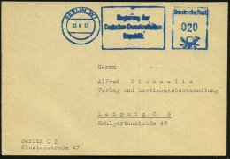 BERLIN W1/ Regierung Der/ DDR 1957 (23.4.) Blauer AFS, Rs. Abs-Vordr.: STELLVERTR. DES MINISTERPRÄSIDENTEN... - Other & Unclassified