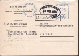 BERLIN-NIEDERSCHÖNEWEIDE 1955 (22.2.) Blauer AFS  O H N E  Absender-Klischee! Klar Auf Dienst-Kt.: DER... - Other & Unclassified