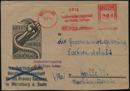 MERSEBURGT/ Sozialversicherungsanstalt/ D.Provinz Sachsen/ Helft Unfälle Verhüten! 1947 (5.2.) Seltener... - Other & Unclassified