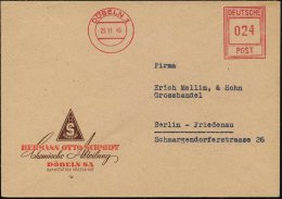 DÖBELN 1 1946 (25.11.) Seltener AFS-Typ "Hochrechteck",  O H N E  Werbeklischee! , Vordr.-Bf.: HERMANN OTTO... - Other & Unclassified