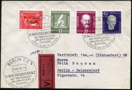 BERLIN C 2/ II.WELTKONFERENZ/ Der Werktätigen/ Des öffentl./ Dienstes/ LEIPZIG 1959 (11.6.) HWSt 3x + VZ:... - Other & Unclassified