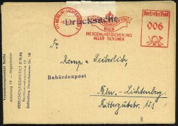 (1) BERLIN-LICHTENBERG 1/ VERSICHERUNGSANSTALT../ DIE SOZIALVERSICHERUNG/ ALLER BERLINER 1952 (6.11.) AFS Auf... - Other & Unclassified
