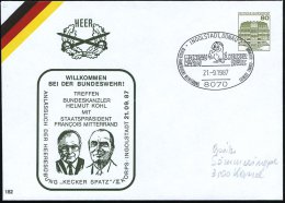 8070 ISERLOHN,DONAU 2/ DEUTSCH-FRANZÖS.HEERESÜBUNG/ ..KECKER/ SPATZ 1987 (21.9.) SSt = Spatz Auf PU 80... - Other & Unclassified