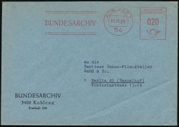 54 KOBLENZ 1/ BUNDESARCHIV 1965 (3.11.) AFS Klar Auf Dienst-Bf., Bundesarchiv Gegr. 1952, Archiviert Alle... - Other & Unclassified