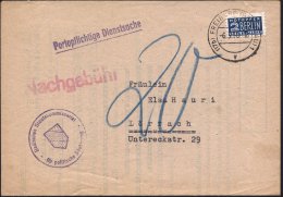 (17b) FREIBURG (BREISGAU)1/ V 1950 (6.3.) 2K A. EF 2 Pf. NoB + 1L: Nachgebühr ("20" Pf.) Viol. 1K-HdN:... - Other & Unclassified