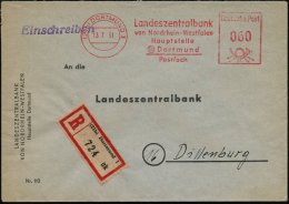(21b) DORTMUND 1/ Landeszentralbank/ V.Nordrhein-Westf./ Hauptstelle 1951 (13.7.) AFS 060 Pf. + Selbstbucher-RZ:... - Other & Unclassified