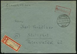 WEINSBERG/ (Württ) 1946 (16.2.) 1K-Steg + Roter Ra.: Gebühr Bezahlt (Fraktur) + Provis. RZ: Weinsberg... - Other & Unclassified