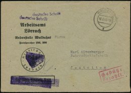 WALDSHUT/ E 1946 (18.3.) 2K + Roter Ra.2: Gebühr/bezahlt, Entnazifierter Dienstbr.: Arbeitsamt Lörrach/... - Other & Unclassified