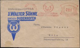 DUDENHOFEN/ J.Walter Söhne.. 1947 (17.6.) Seltener, Aptierter AFS "Bogenrechteck" = Inschrift DEUTSCHES REICH... - Other & Unclassified