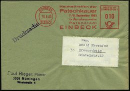 3352 EINBECK/ Heimattreffen Der/ Patschkauer/ ..Sept.1963/ ..Patenstadt/ EINBECK 1963 (16.8.) Seltener AFS Klar Auf... - Other & Unclassified