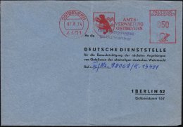 4401 OSTBEVERN/ AMTS-/ VERWALTUNG 1974 (7.8.) AFS 050 Pf. (Biber) + Viol. 2L. Kriegsgefangenenpost/... - Other & Unclassified