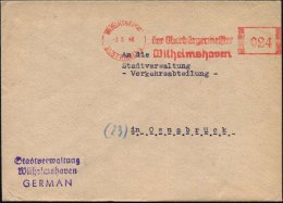 WILHELMSHAVEN-/ RÜSTRINGEN/ Der Oberbürgermeister.. 1946 (3.6.) Seltener, Aptierter AFS = Hakenkreuz U.... - Other & Unclassified